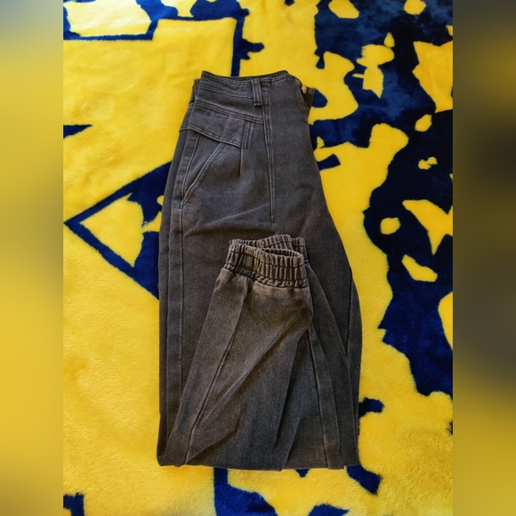 NWT Pink Lily "Cordelia" Black Denim Joggers, Size 25 - Picture 8 of 8